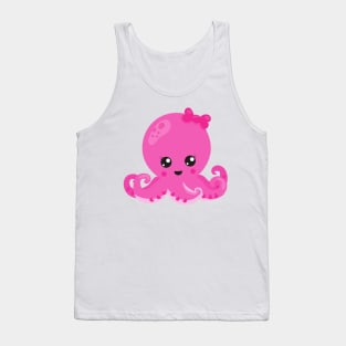 Cute Octopus, Little Octopus, Baby Octopus, Hearts Tank Top